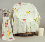 Off White Hand Painted Cotton Suit With Hand Painted Chiffon Dupatta