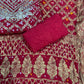 RED COLOUR GHATCHOLA BANDHANI BANARASI SILK FABRIC SUITS WITH BEAUTIFUL HAND GOTAPATTI WORK DUPATTA