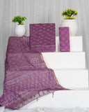 Bagru Dabu Handblock Printed Kota Doria Suit Material With Kota Doria Dupatta with Jari Border