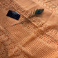 Peach Colour Hokba Embroidery Fabric Soft and Smooth touch 2.5 mtrs cut