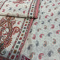 Off White Panel Style Floral Printed Semi Pashmina Winter Suit Set