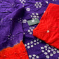 BANDHANI COTTON SUIT SET WITH MULMUL DUPATTA