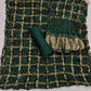 GREEN BANDHANI GHARCHOLE CHECKS PURE GAJJI SILK FABRIC SUITS WITH HEAVY ZARI RICH HAND PALLU DUPATTA