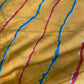 Yellow Multicoloured Lahariya Print Cotton Fabric