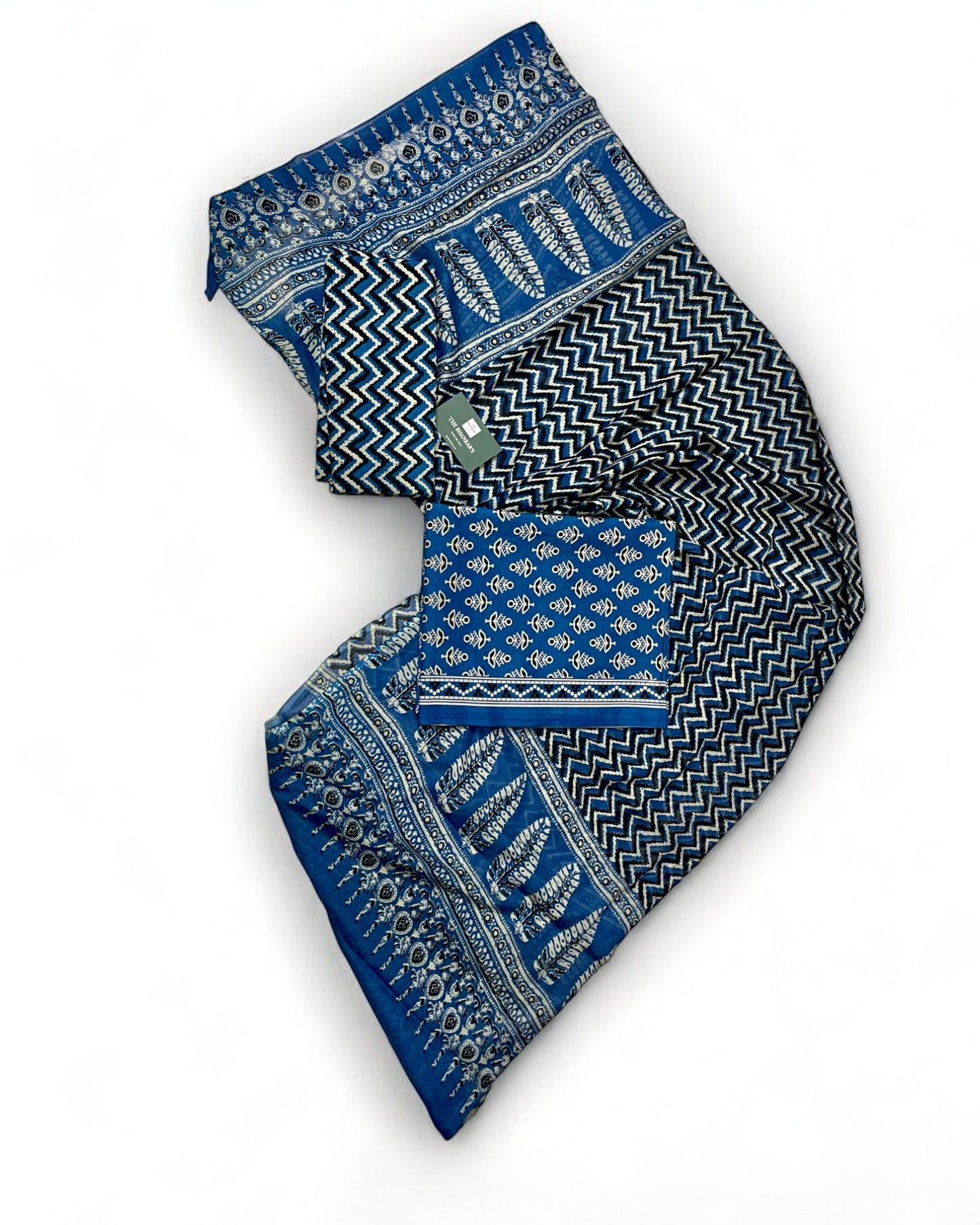 Hand Block Printed Cotton Suit With Mulmul Cotton Dupatta