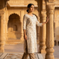 Off White Bandhani Print Top and Bottom Cotton Combo Set Fabric
