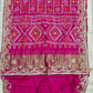 Rani Pink Pure Gaji Silk Bandhani Ghatchola Saree with Heavy Gotapatti Work