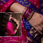 Pink & Royal Blue Pure Gaji Silk Bandhani Ghatchola Saree with Heavy Designer Pallu