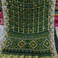 Bottle Green Pure Gaji Silk Bandhani Ghatchola Saree with Heavy Gotapatti Work