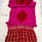 Pink & Red Pure Gaji Silk Bandhani Ghatchola Saree with Heavy Pallu