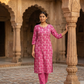 Pink colour Paisley Print Top and Bottom Cotton Combo Set