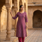 Red Maroon Top and Bottom Cotton Combo Set 2.5 Mtr Top 2.5 Mtr Bottom