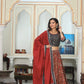 Bagru Handblock Printed CHANIYA CHOLI CROP TOP AND SKIRT WITH MULMUL DUPATTA