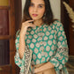 Bagru Handblock Printed CHANIYA CHOLI CROP TOP AND SKIRT WITH MULMUL DUPATTA