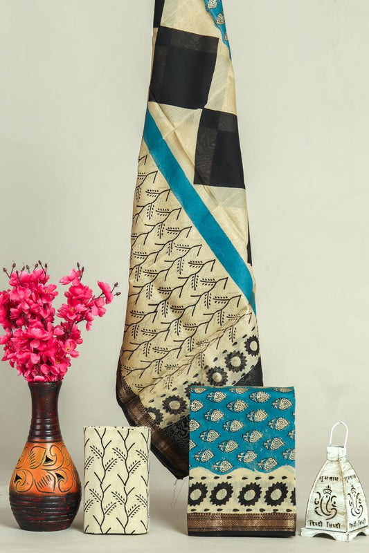 Natural Colours Premium Maheshwari Silk Unstitched Suit – Festive Ready | THE BHANKAR'S MH
