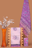 purple Handblock Printed Kota Doria Suit Material With Kota Doria Dupatta with Jari Border| The Bhankar's| RF