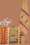 mehndi Sanganeri Handblock Printed Kota Doria Suit Material With Kota Doria Dupatta with Jari Border