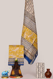 Bagru Natural Premium Maheshwari Silk Unstitched Suit with Cotton Bottom – Festive Ready | The Bhankar's | RF