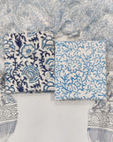 Rapid Hand Block Printed Cotton Suit With Chiffon Dupatta